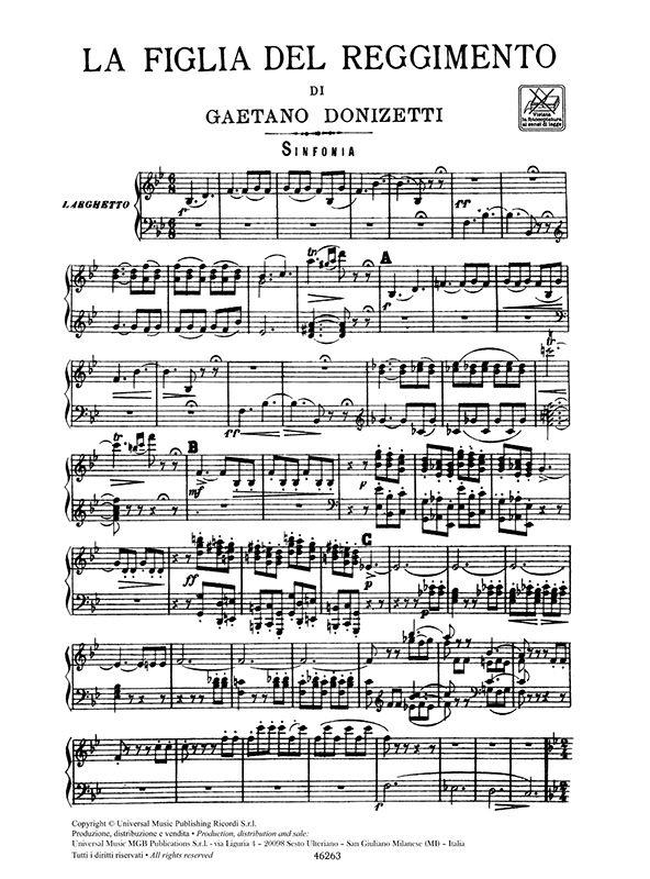 La figlia del reggimento - Italian Text